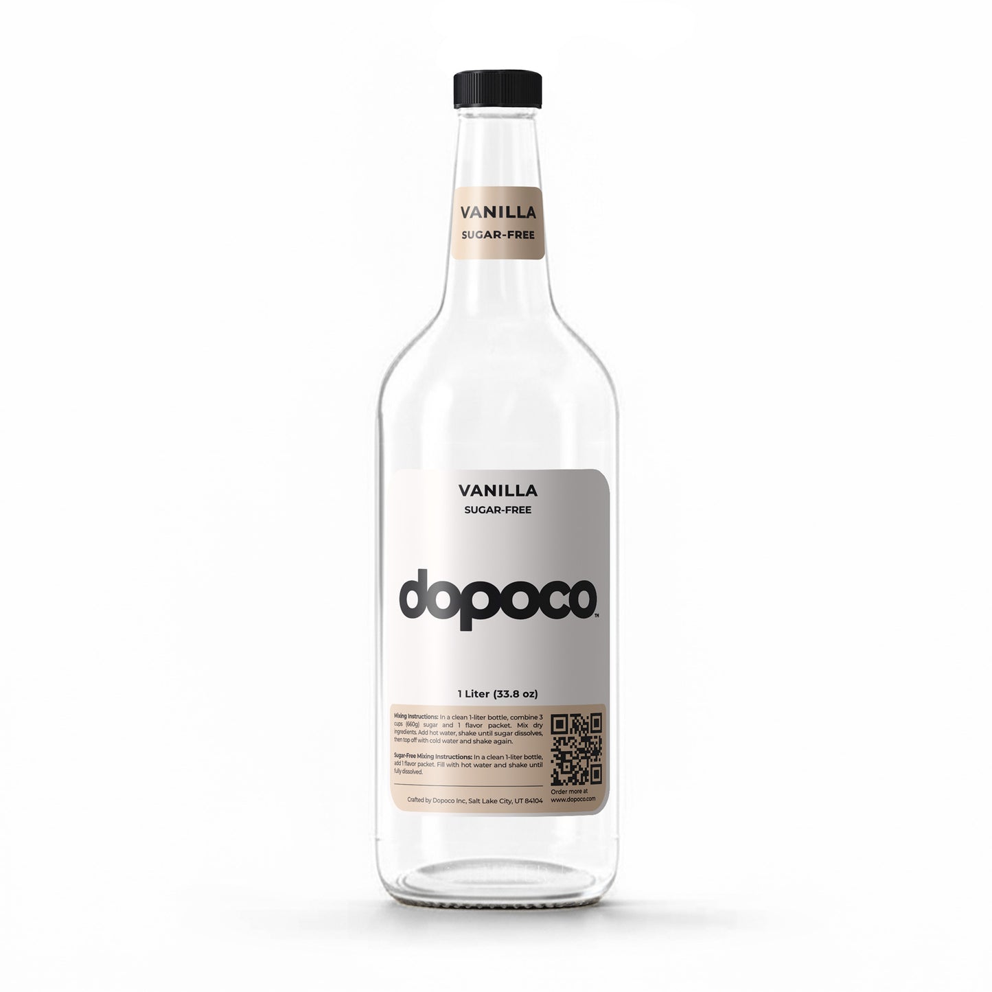 Plastic Bottle - 1 Labeled Bottle with Cap