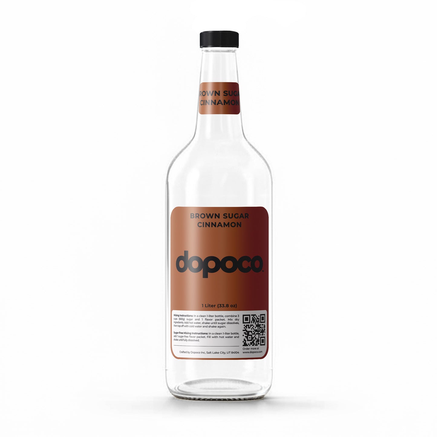 Glass Bottle - 1 Labeled Bottle with Cap