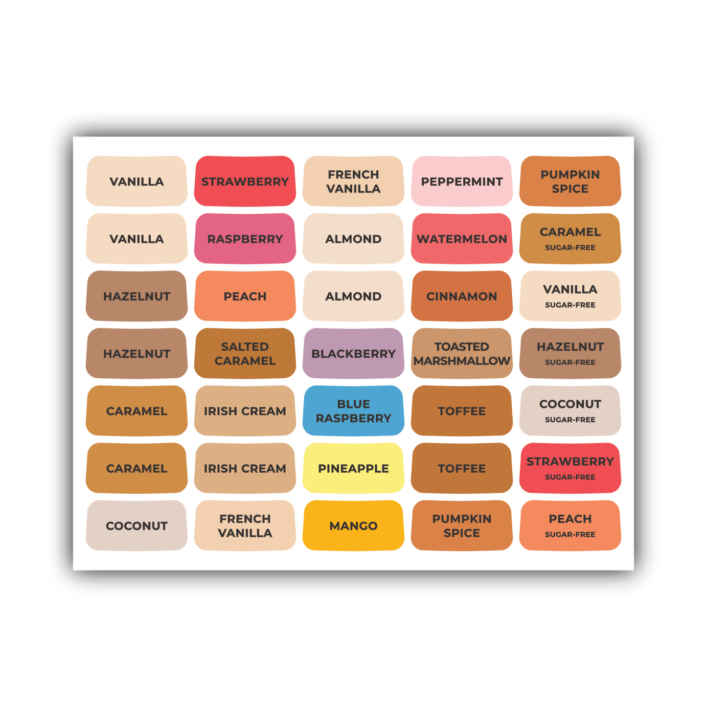 Bottle Flavor Tags