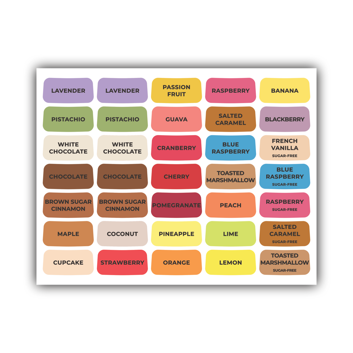 Bottle Flavor Tags