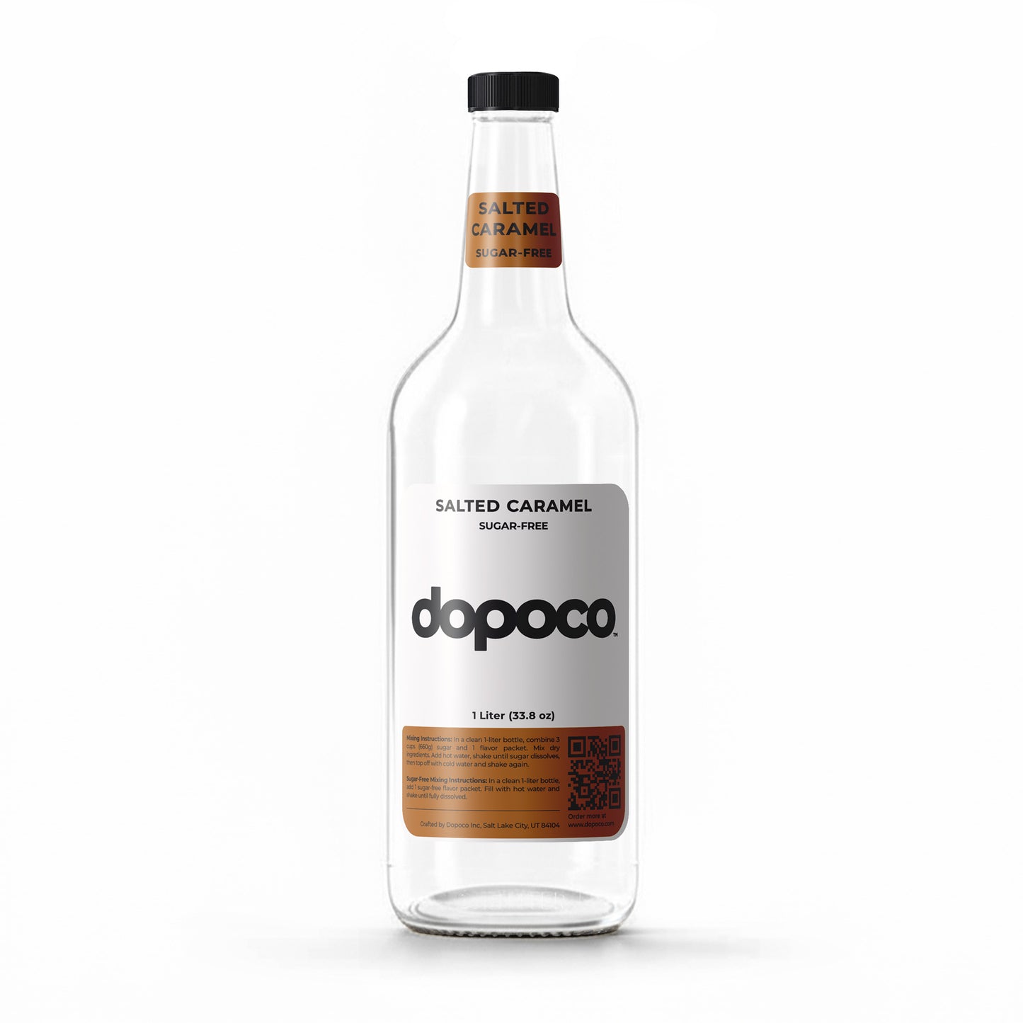 Glass Bottle - 1 Labeled Bottle with Cap