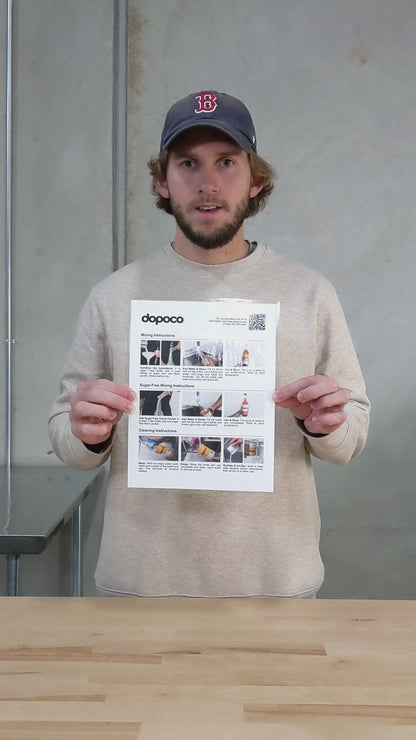 Mixing & Cleaning Instructions Card