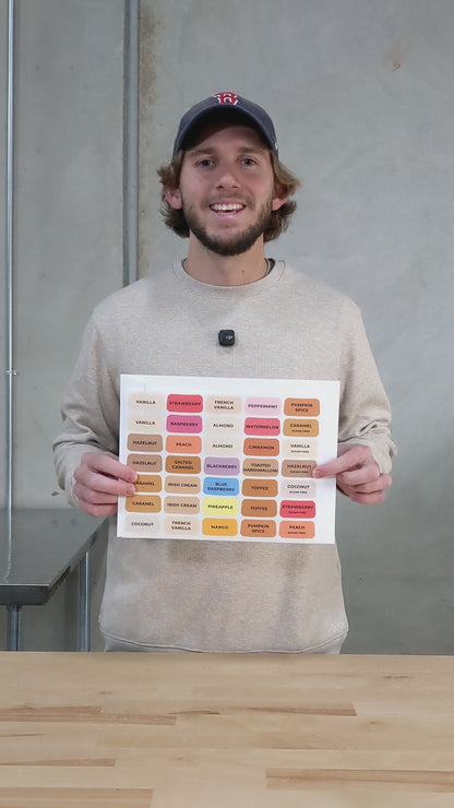 Bottle Flavor Tag Sheet